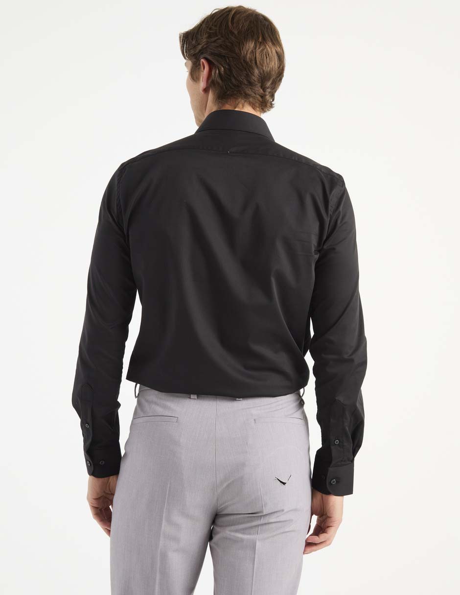 Camisa de vestir de algodón manga larga para hombre 2