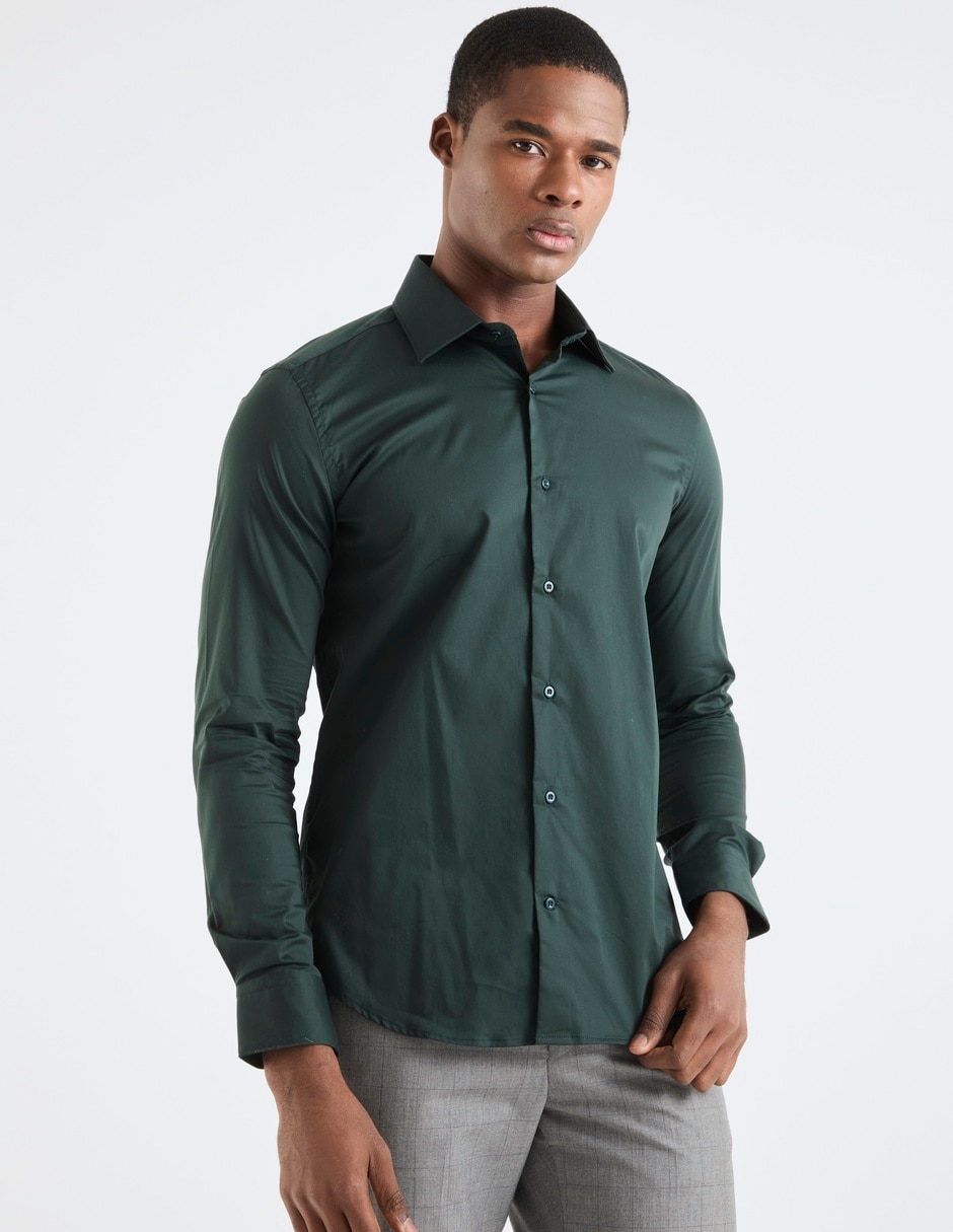 Camisa de vestir Scappino de algodón manga larga para hombre