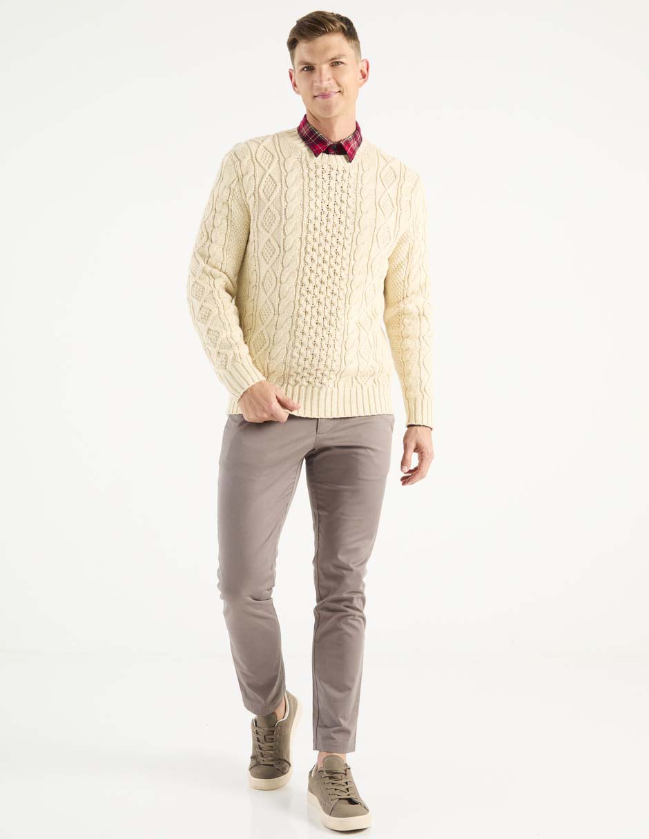 Suéter cuello redondo para hombre