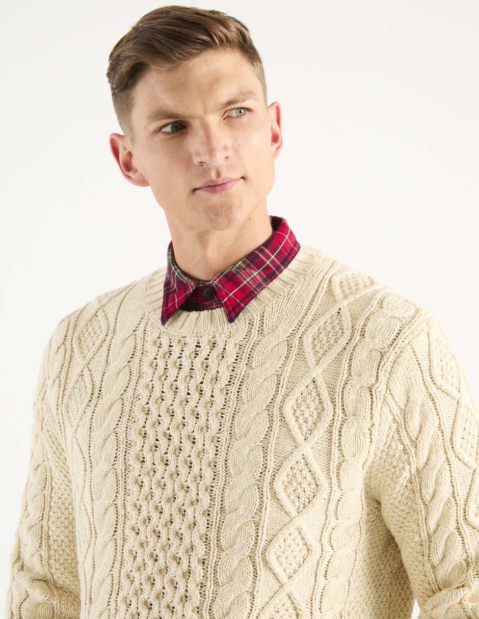 Suéter cuello redondo para hombre