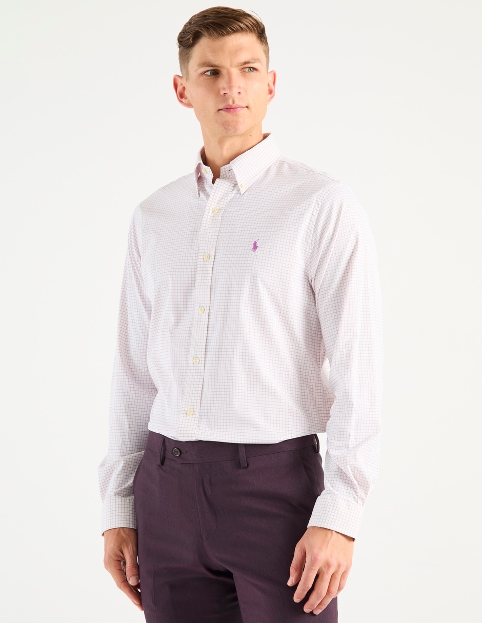 Camisa casual de algodón manga larga para hombre