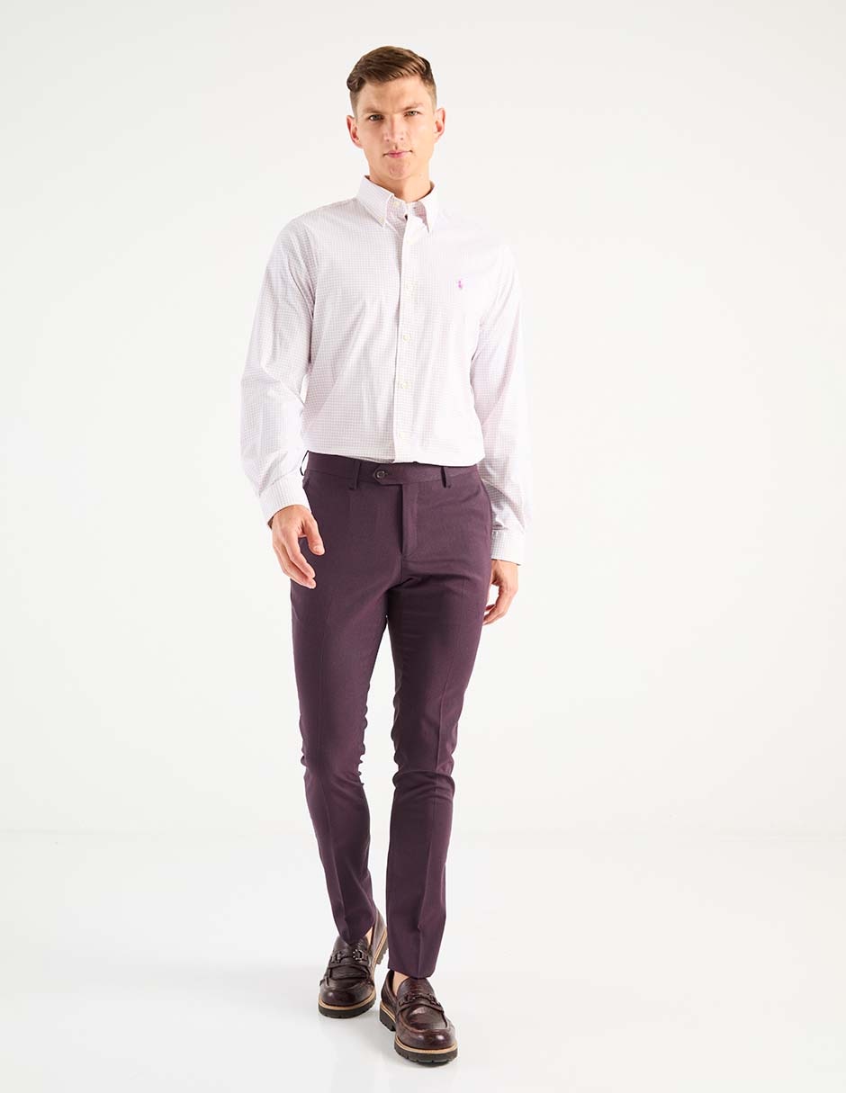 Camisa casual de algodón manga larga para hombre