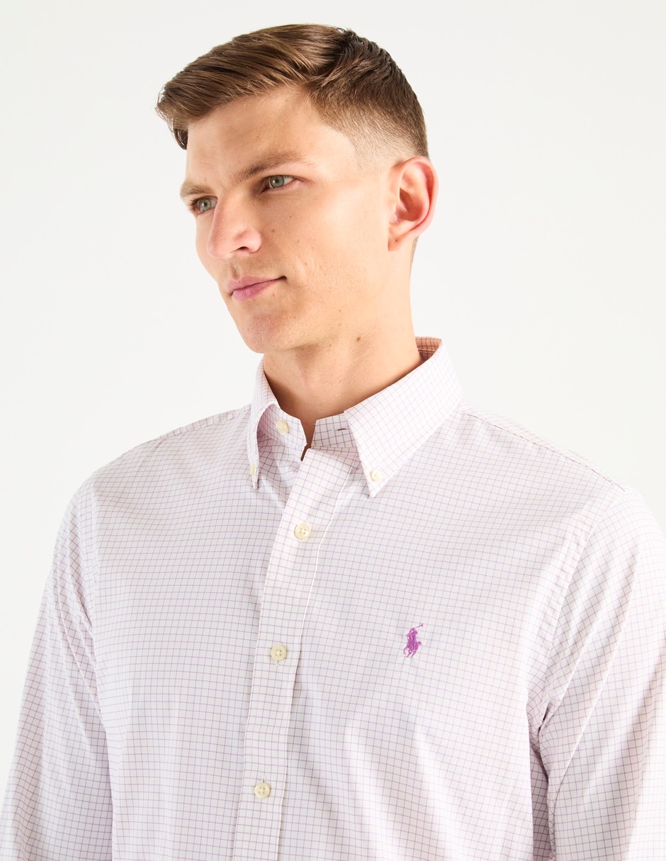 Camisa casual de algodón manga larga para hombre