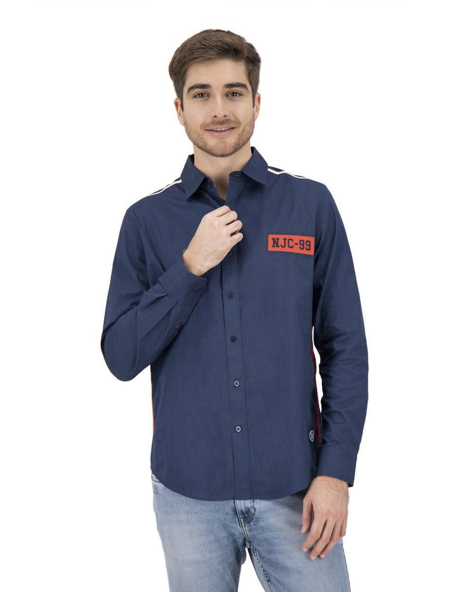 Camisa casual de algodón manga larga para hombre Camisa casual de algodón manga larga para hombre