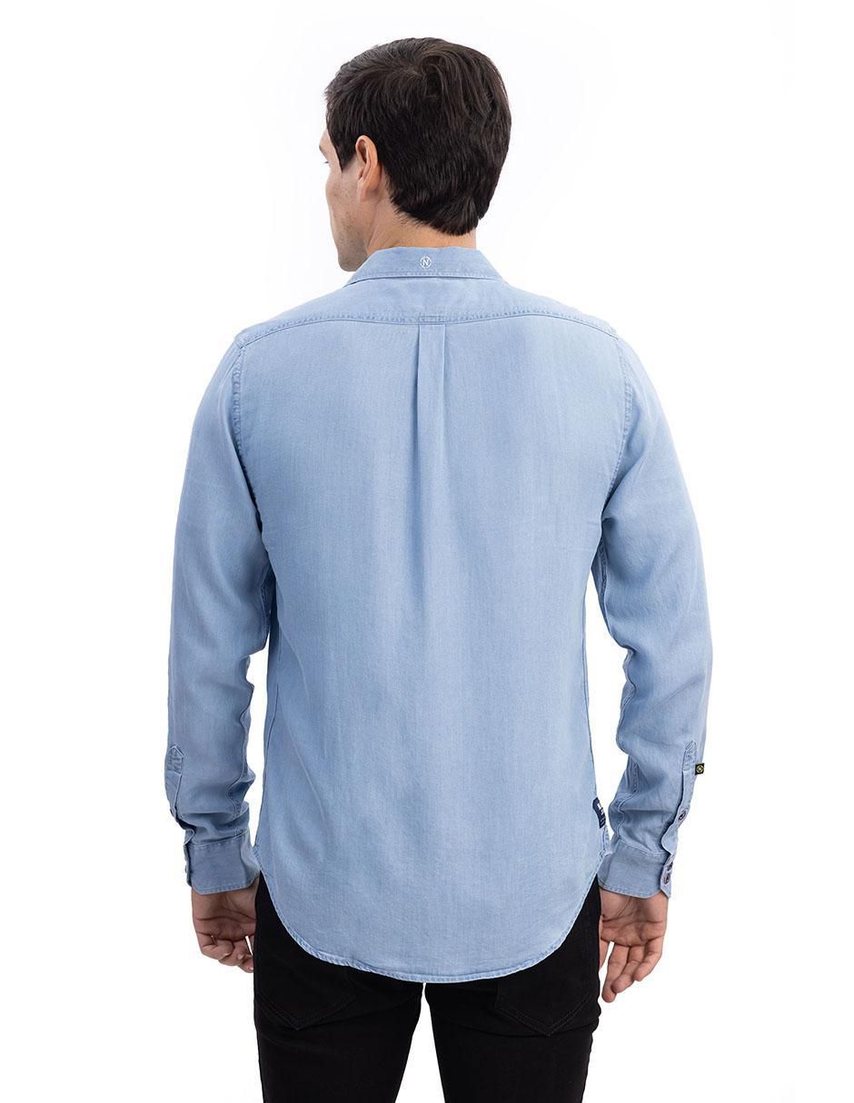 Camisa casual manga larga para hombre
