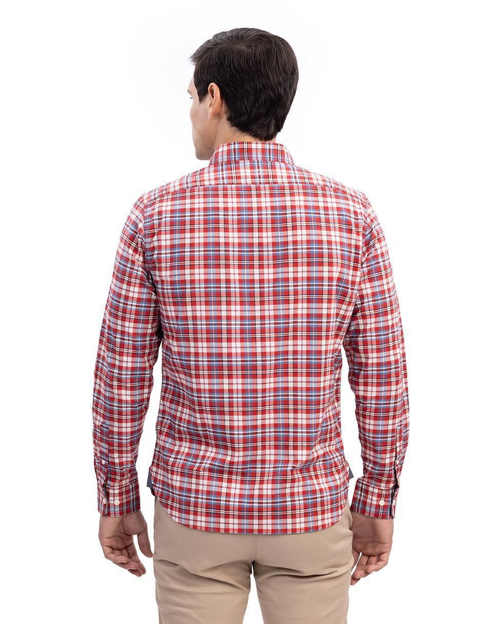 Camisa casual de algodón manga larga para hombre