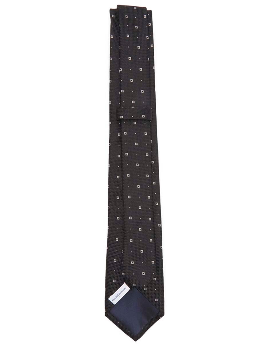 Corbata regular de seda estampado microprint para hombre 2