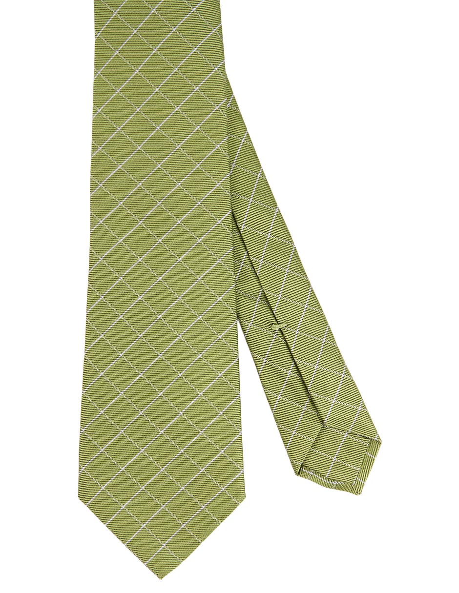Corbata regular de seda estampado rombos para hombre