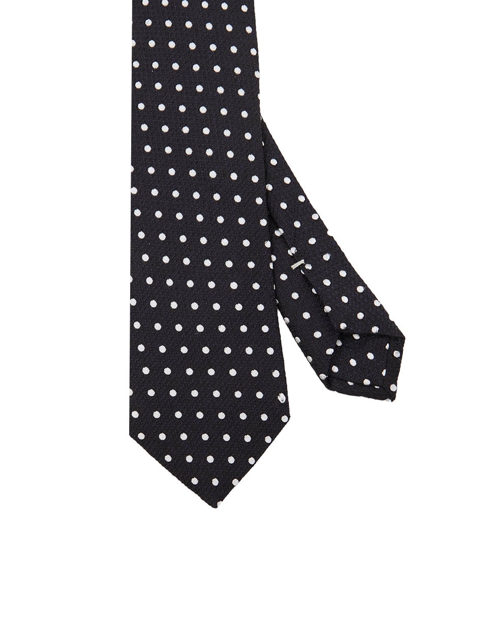 Corbata regular de seda estampado de lunares para hombre Corbata regular de seda estampado de lunares para hombre