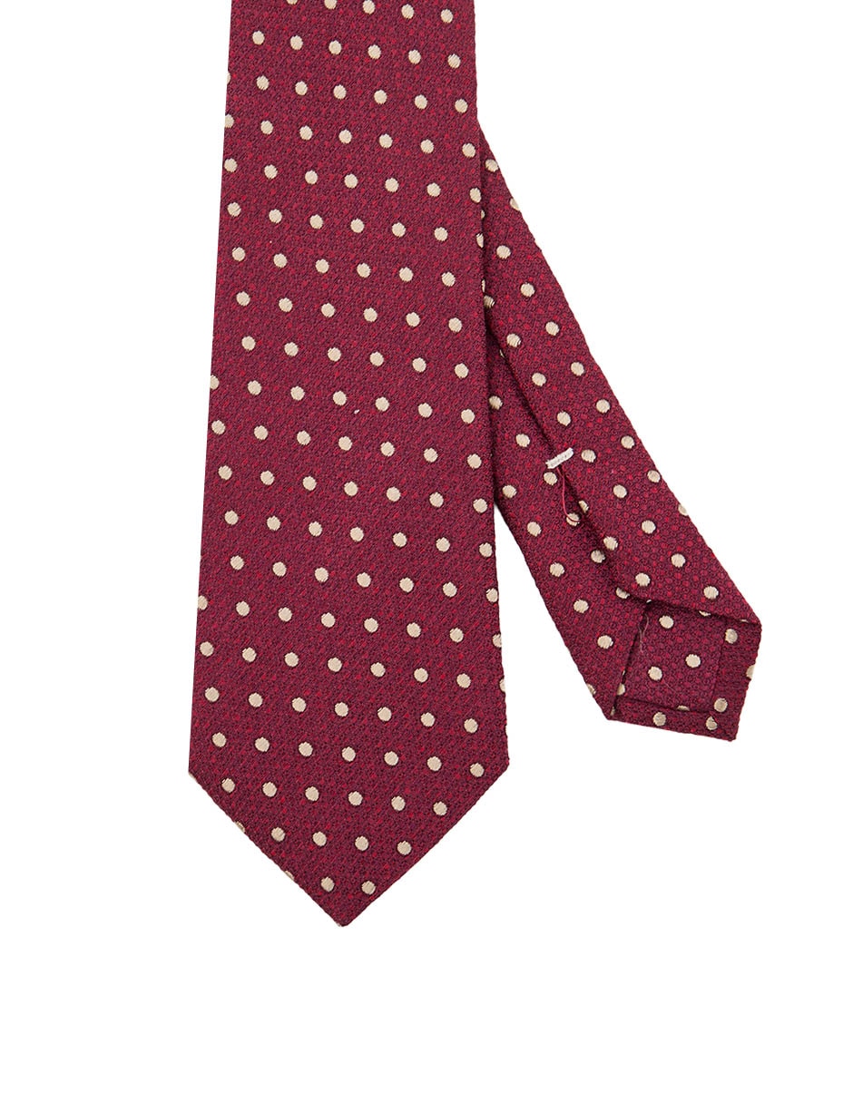 Corbata regular de seda estampado de lunares para hombre Corbata regular de seda estampado de lunares para hombre