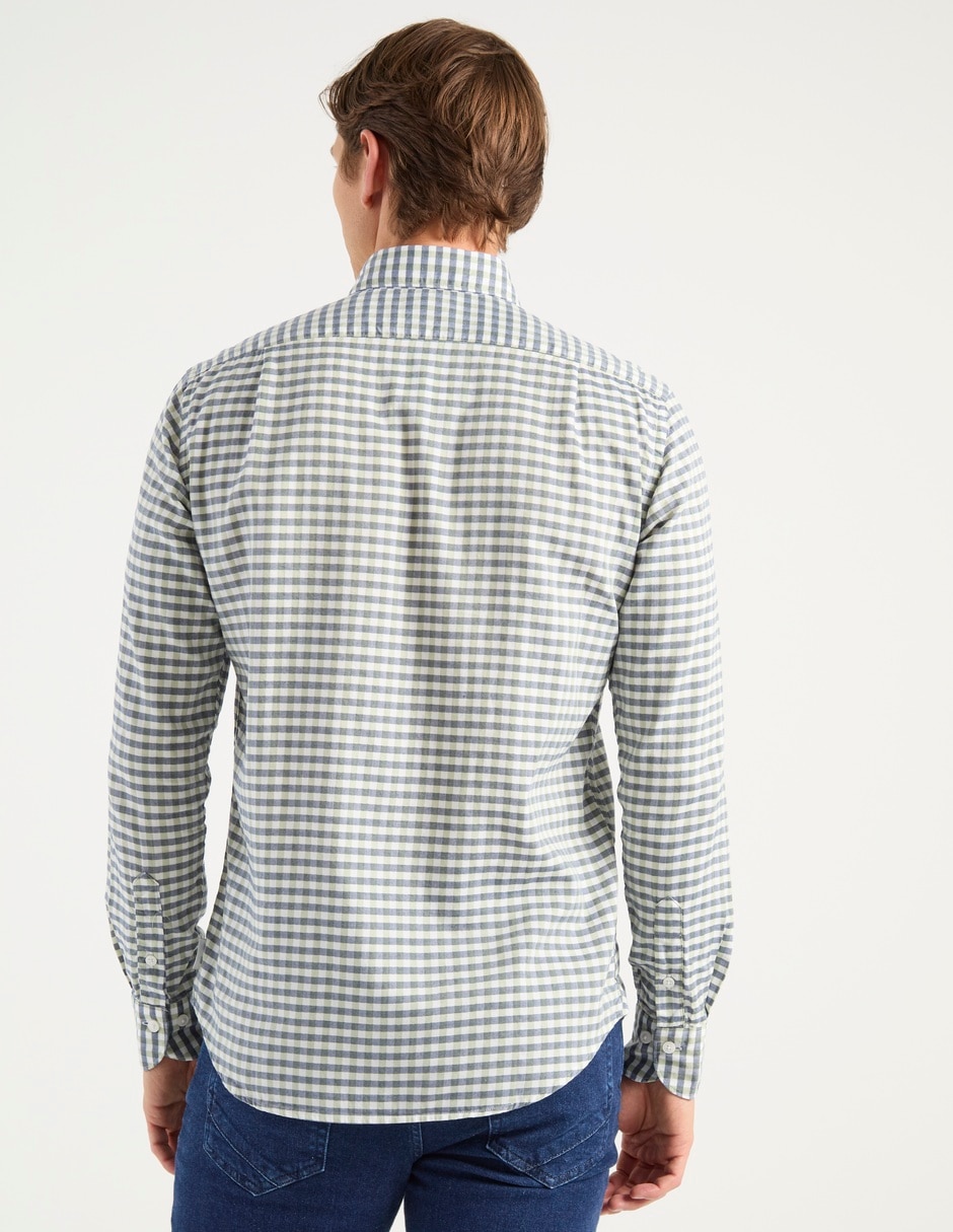 Camisa casual Scappino de algodón manga larga para hombre