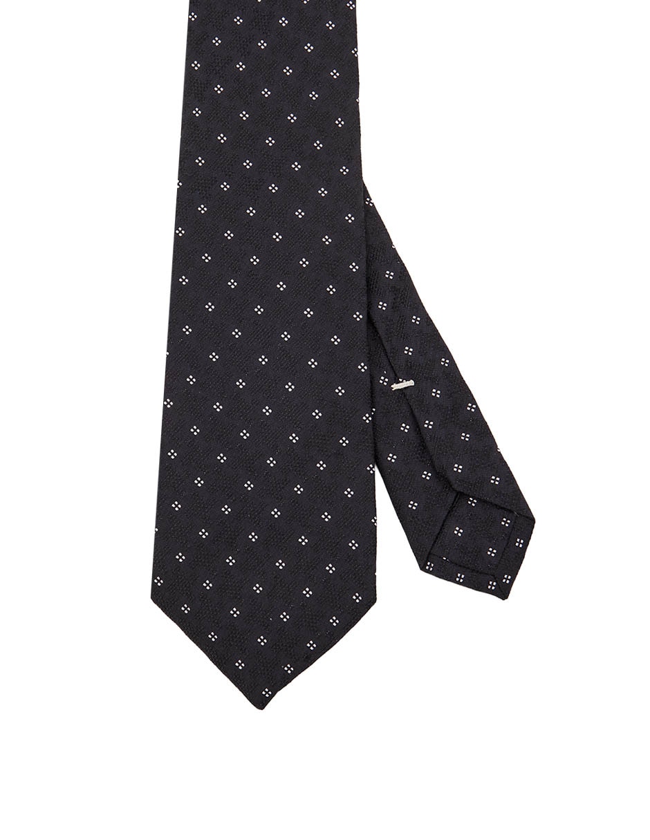 Corbata regular de seda estampado microprint para hombre Corbata regular de seda estampado microprint para hombre