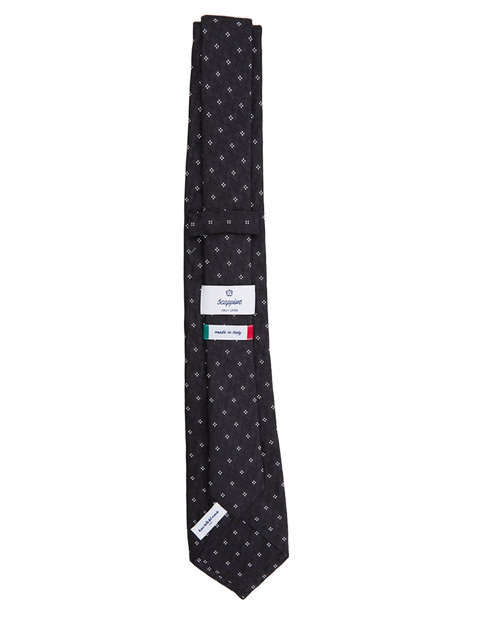 Corbata regular de seda estampado microprint para hombre 2