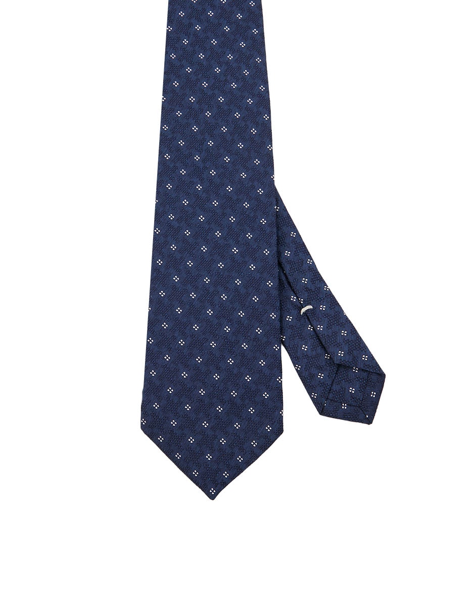 Corbata Scappino regular de seda estampado microprint para hombre