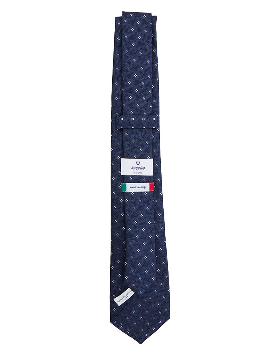 Corbata Scappino regular de seda estampado microprint para hombre