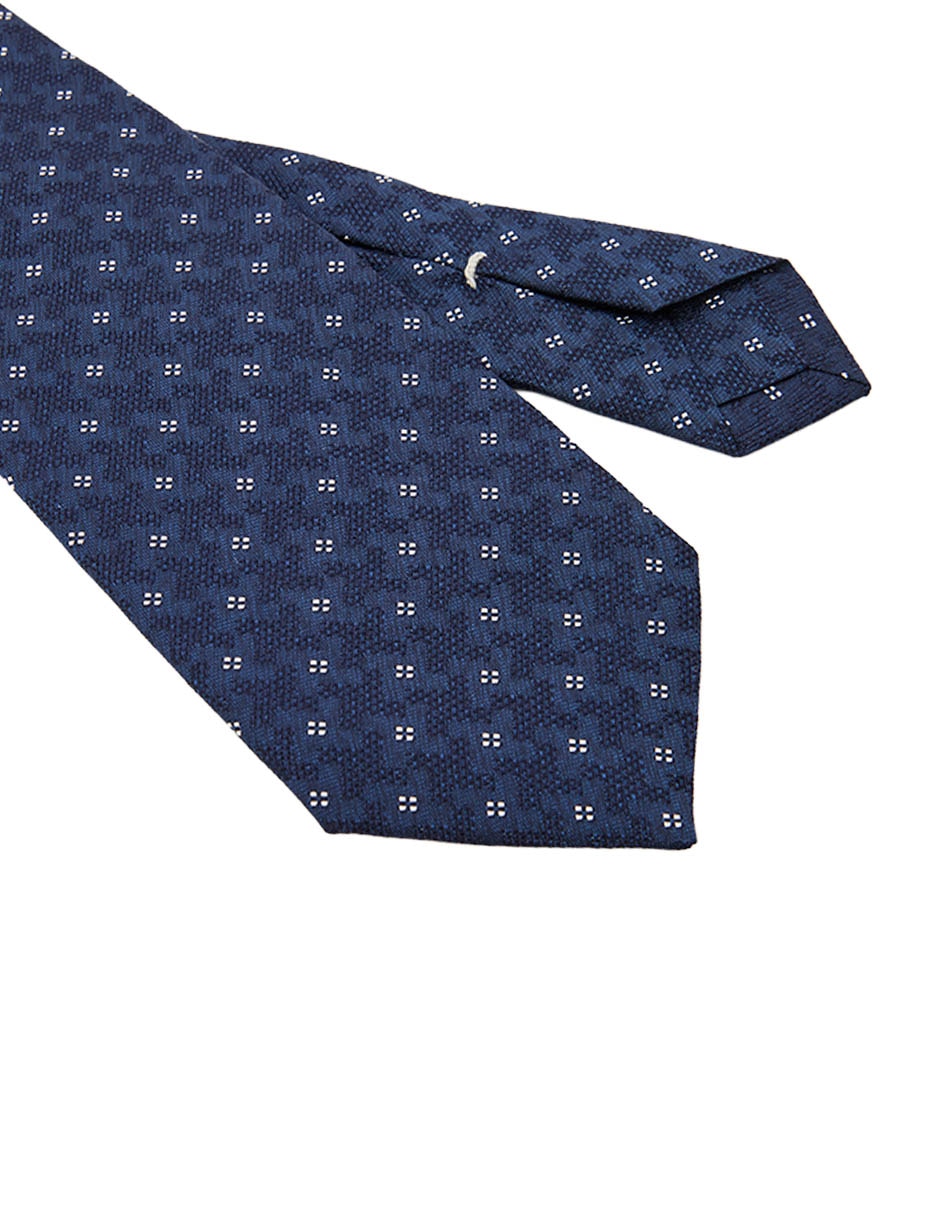 Corbata Scappino regular de seda estampado microprint para hombre