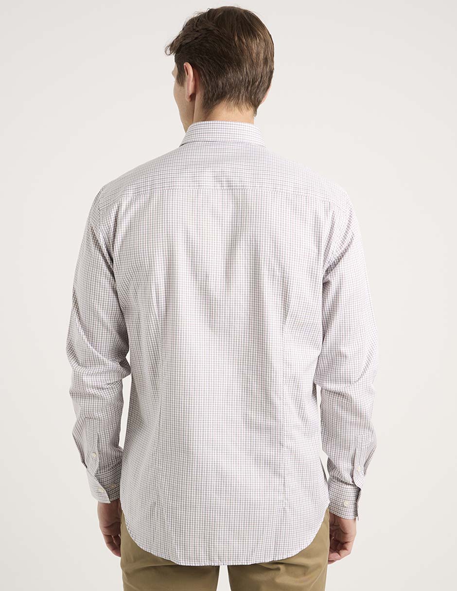 Camisa casual de algodón manga larga para hombre 6