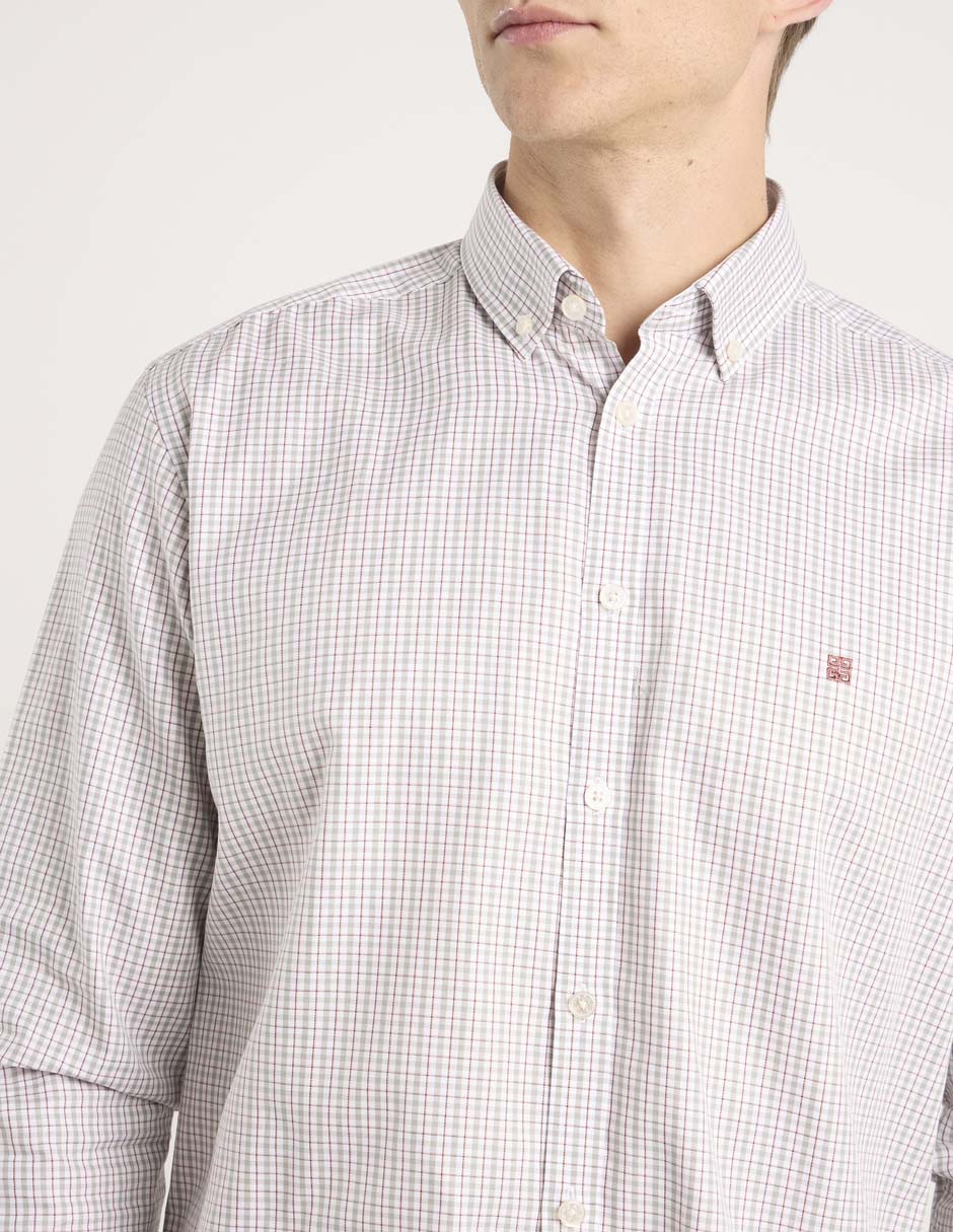 Camisa casual de algodón manga larga para hombre 8