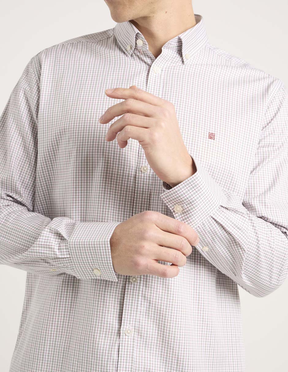 Camisa casual de algodón manga larga para hombre 9
