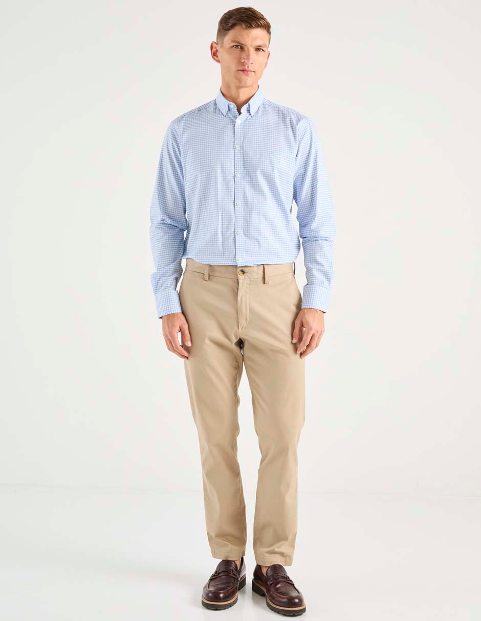 Camisa casual de algodón manga larga para hombre 6