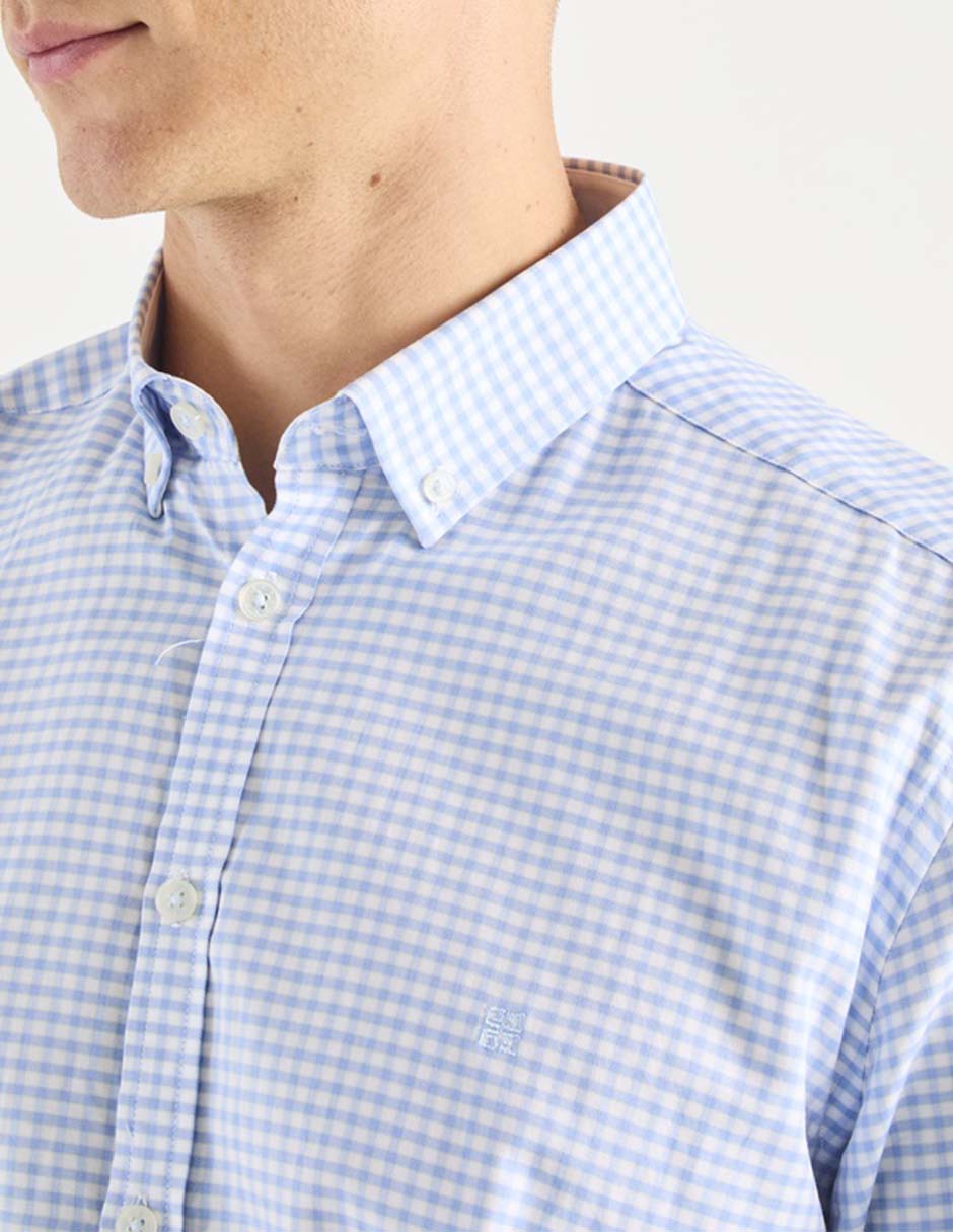 Camisa casual de algodón manga larga para hombre 7