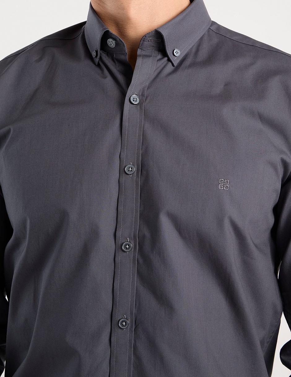 Camisa casual de algodón manga larga para hombre 9