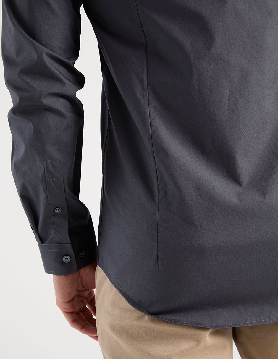 Camisa casual de algodón manga larga para hombre 10