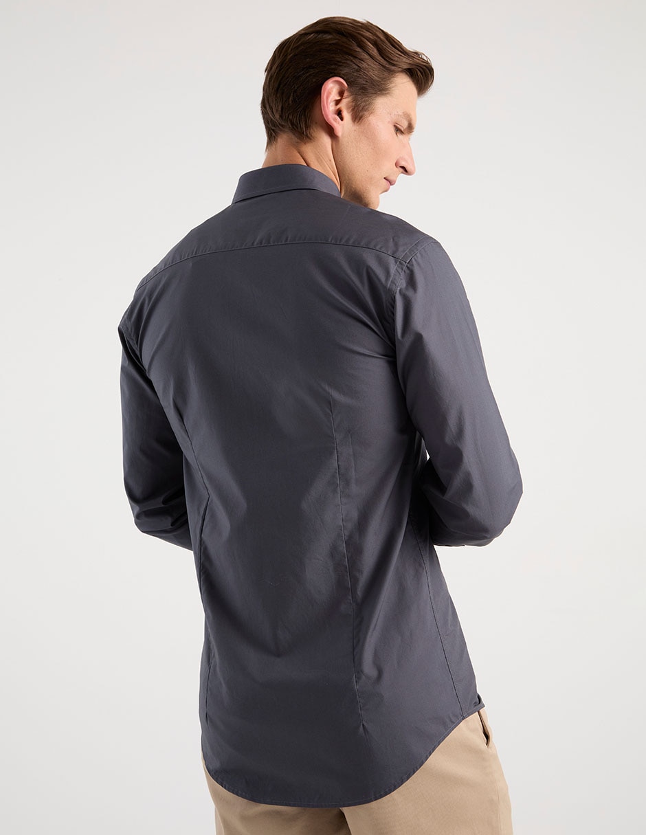 Camisa casual de algodón manga larga para hombre 11