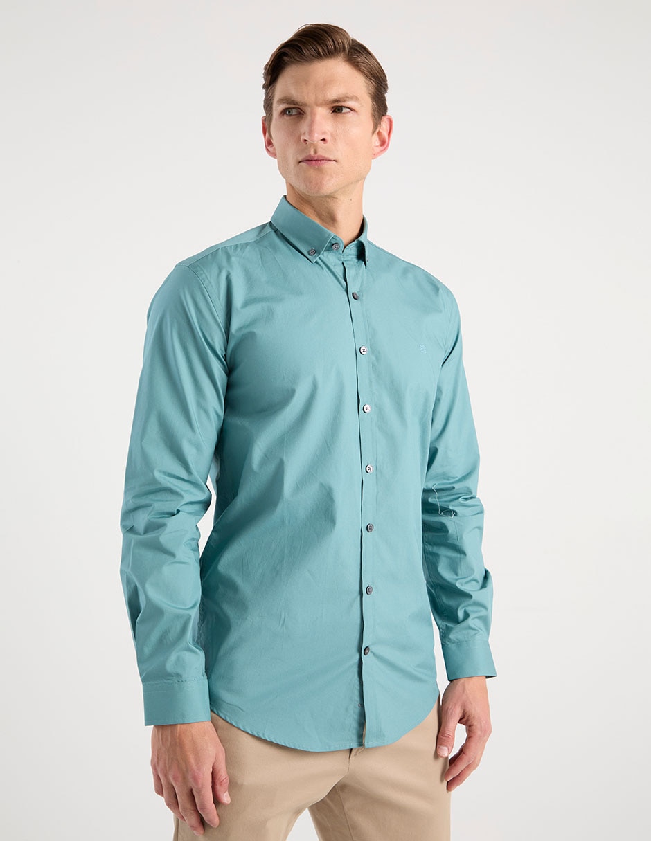 Camisa casual manga larga para hombre 1