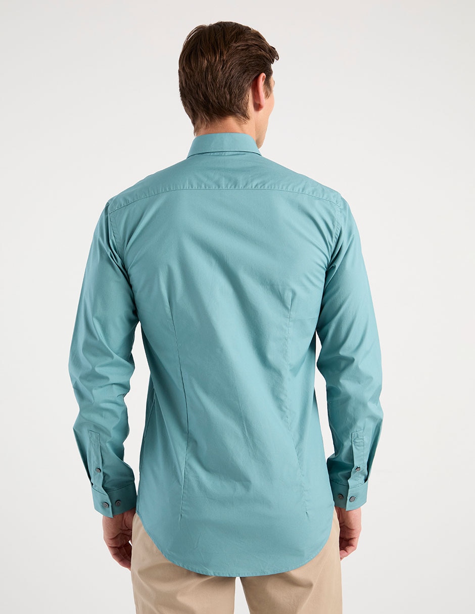 Camisa casual manga larga para hombre 11