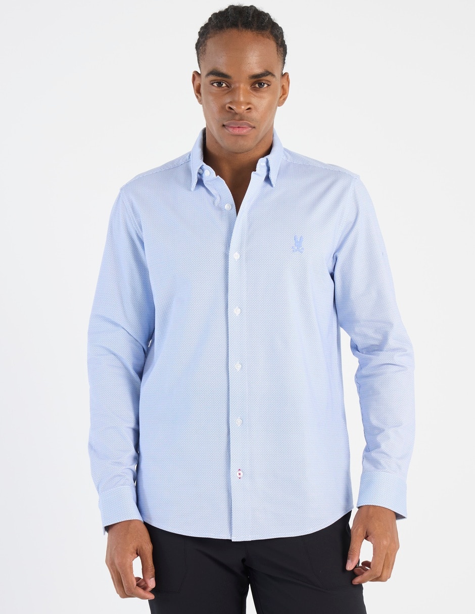 Camisa casual de algodón manga larga para hombre 1
