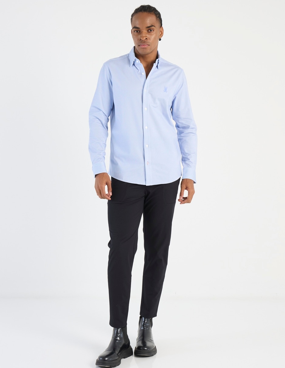 Camisa casual de algodón manga larga para hombre 6