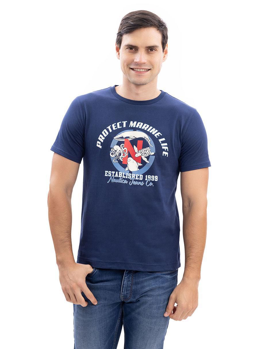 Playera cuello redondo para hombre