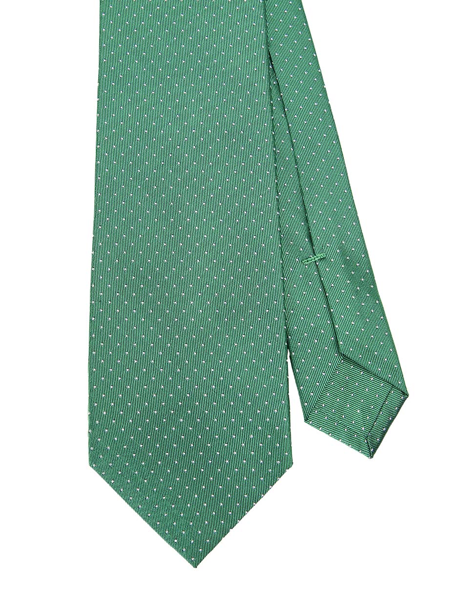 Corbata regular de seda estampado lunares para hombre