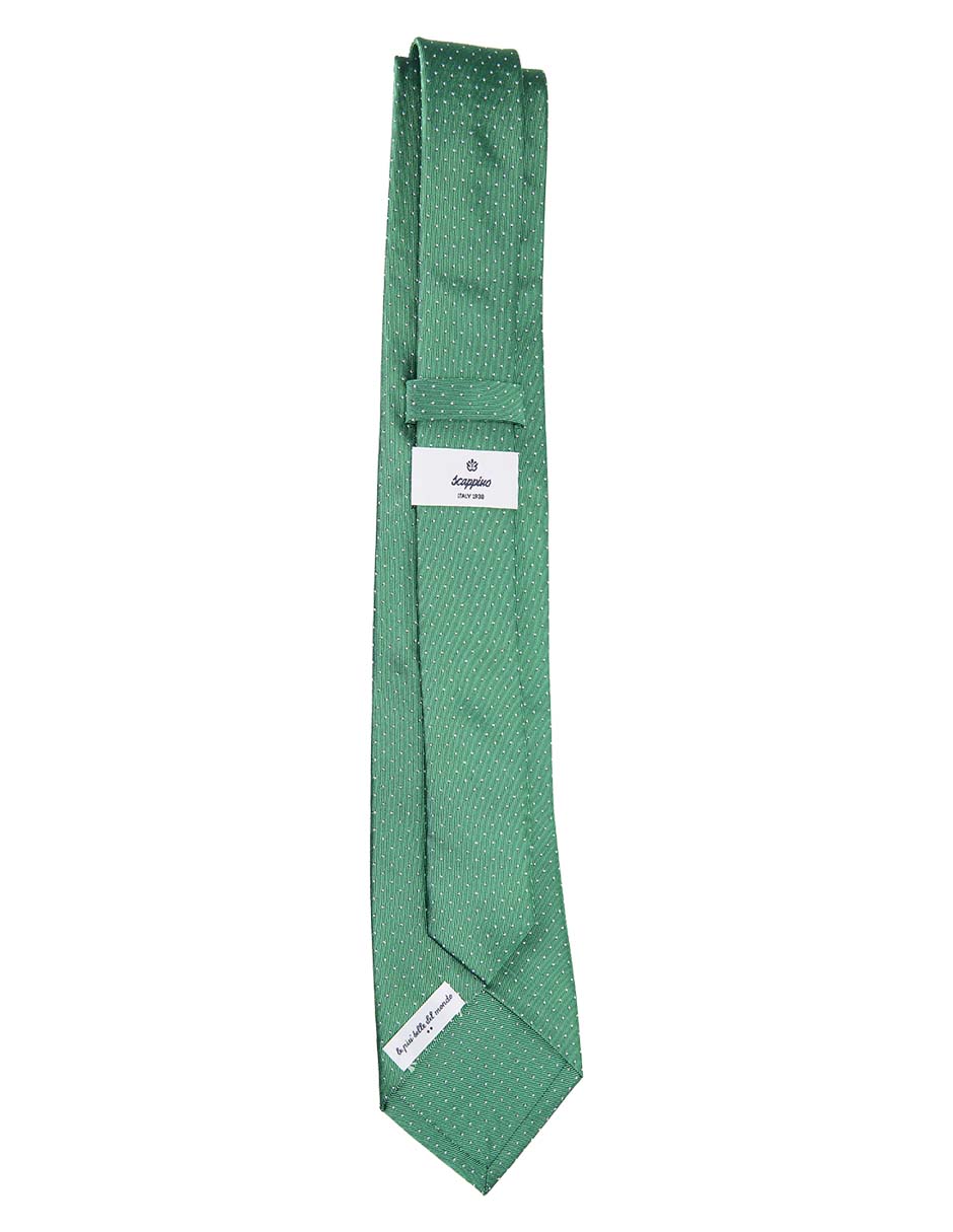 Corbata regular de seda estampado lunares para hombre 2