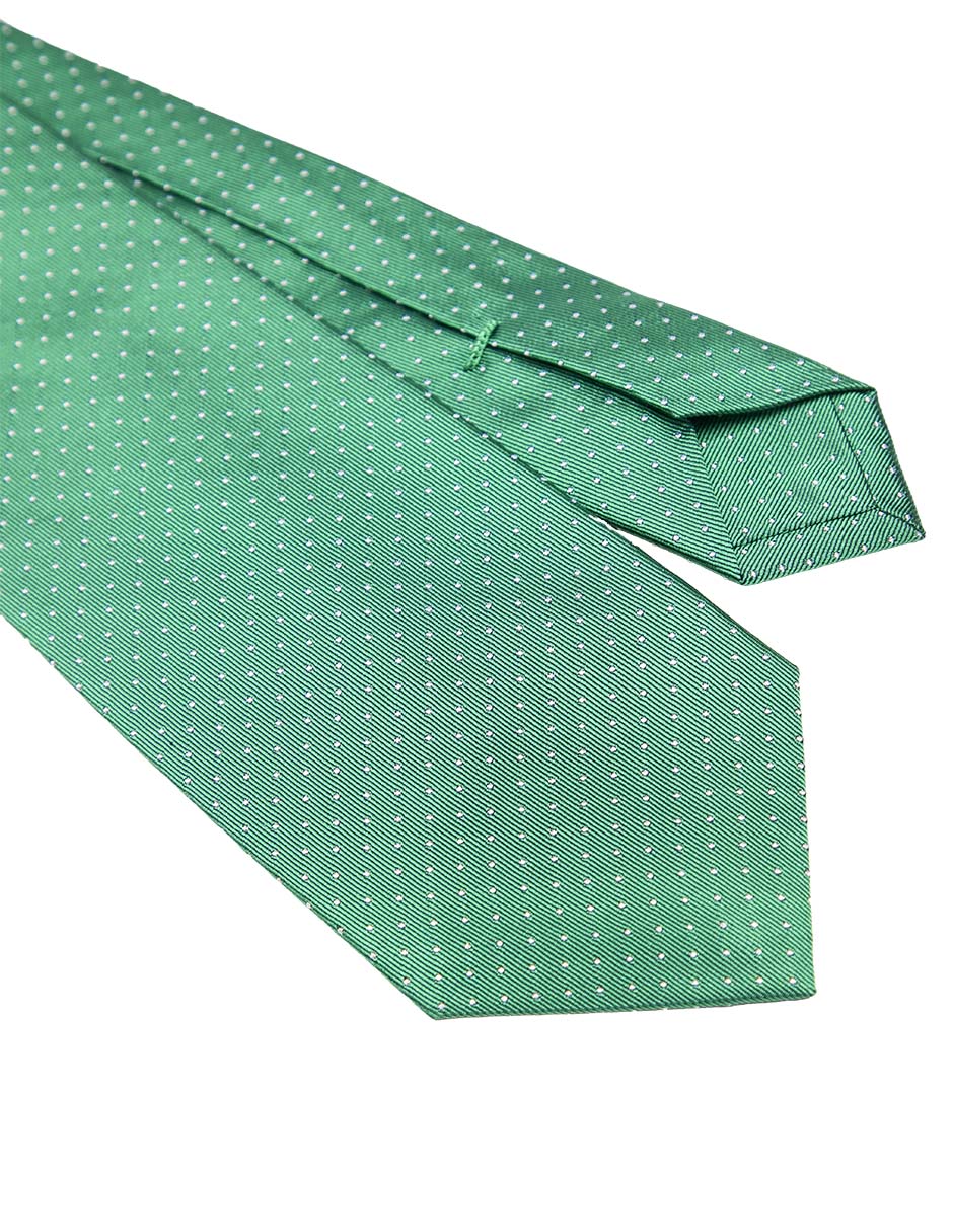 Corbata regular de seda estampado lunares para hombre 3