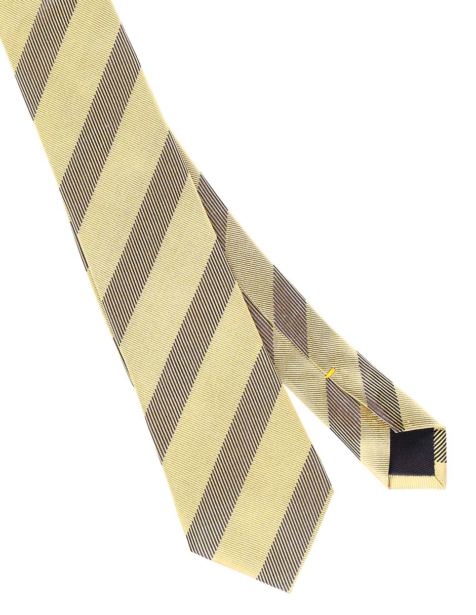 Corbata Scappino regular de seda estampado a rayas para hombre