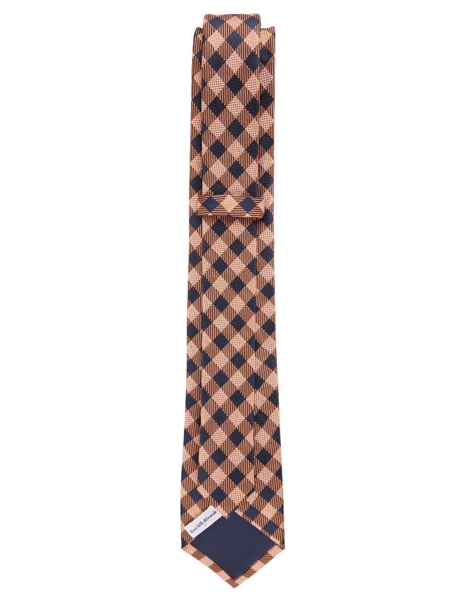 Corbata Scappino regular de seda estampado rombos para hombre