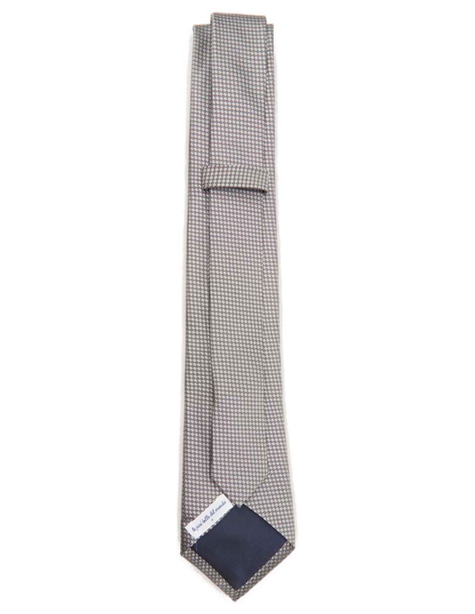Corbata regular de seda estampado a cuadros para hombre 2