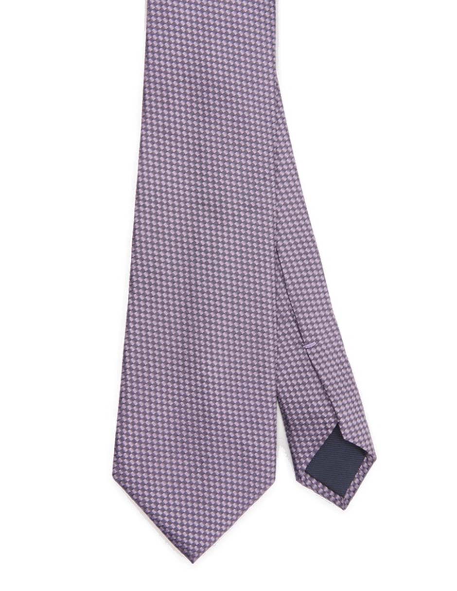 Corbata regular de seda estampado a cuadros para hombre