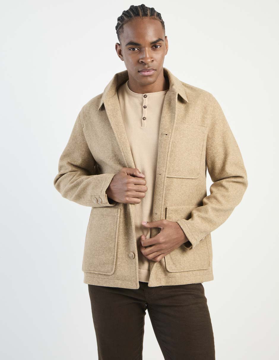 Camisa casual manga larga para hombre