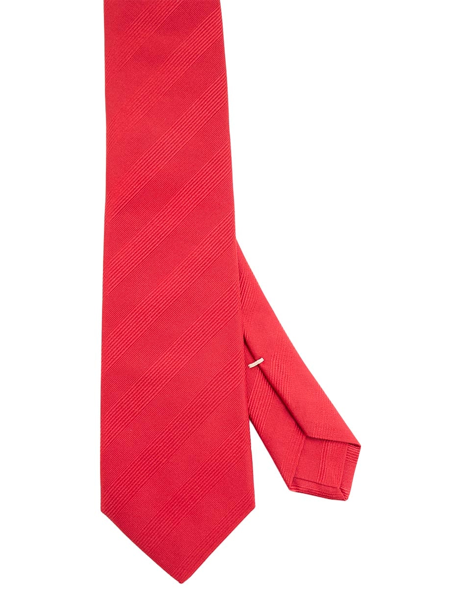 Corbata regular de seda estampado a rayas para hombre