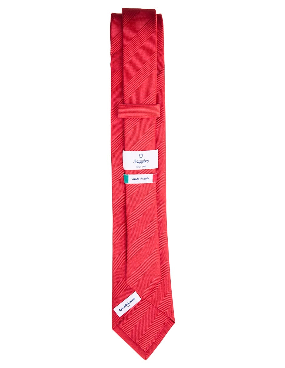 Corbata Scappino regular de seda estampado a rayas para hombre