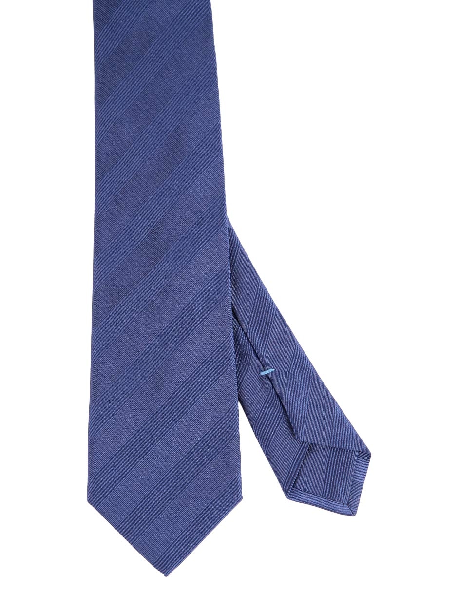 Corbata regular de seda estampado a rayas para hombre
