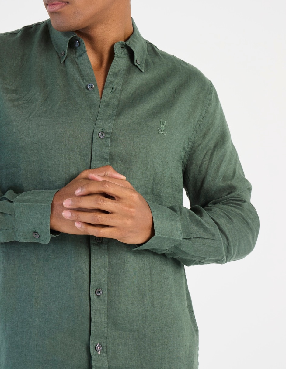 Camisa casual manga larga para hombre 2