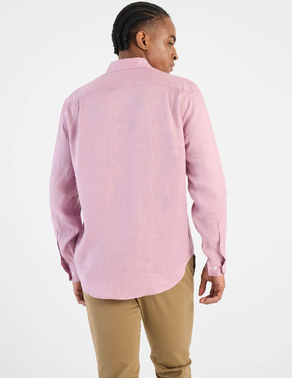 Camisa casual manga larga para hombre
