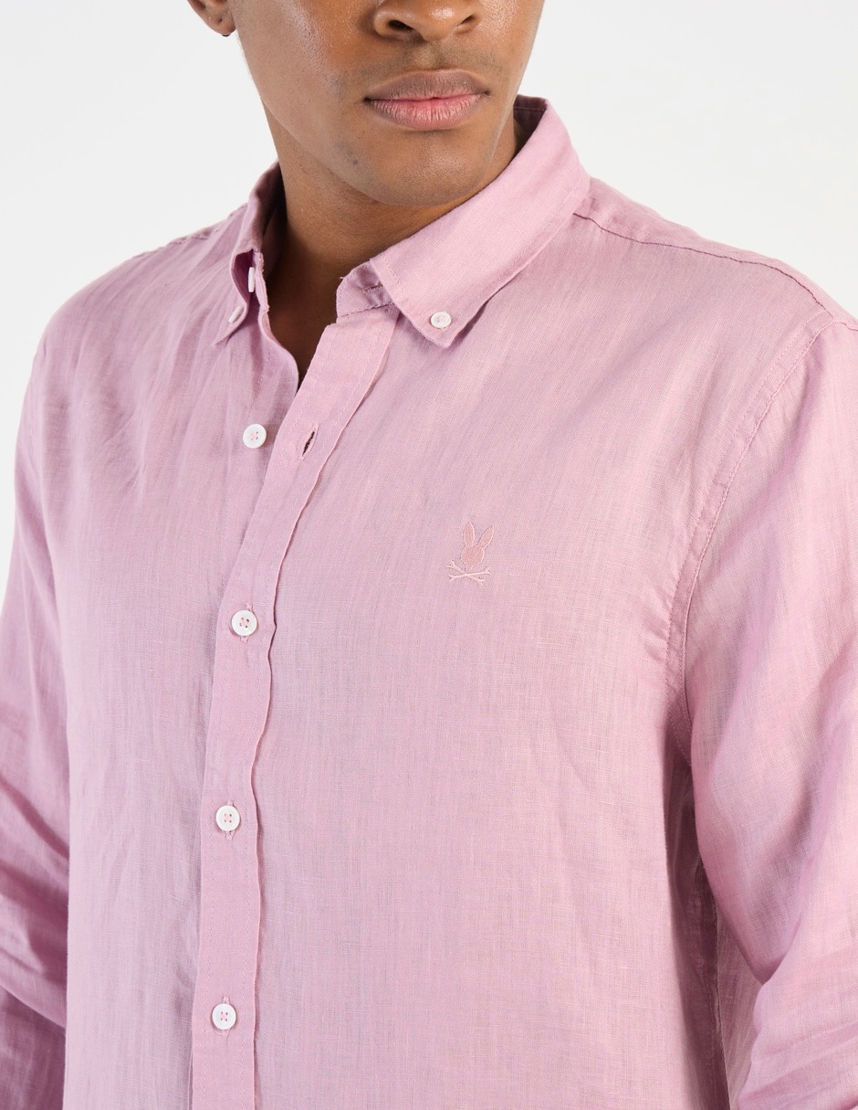 Camisa casual manga larga para hombre