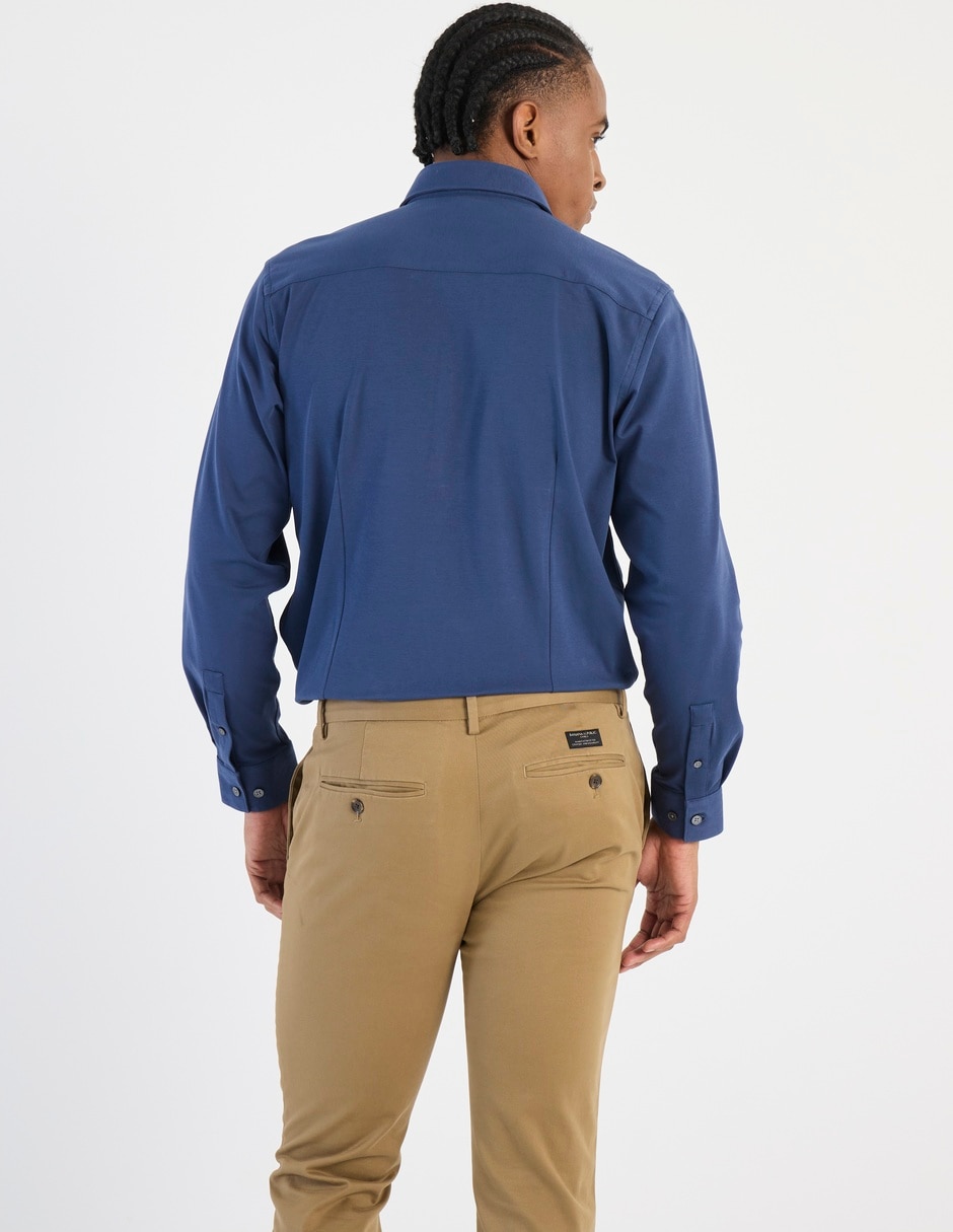 Camisa casual de algodón manga larga para hombre 5