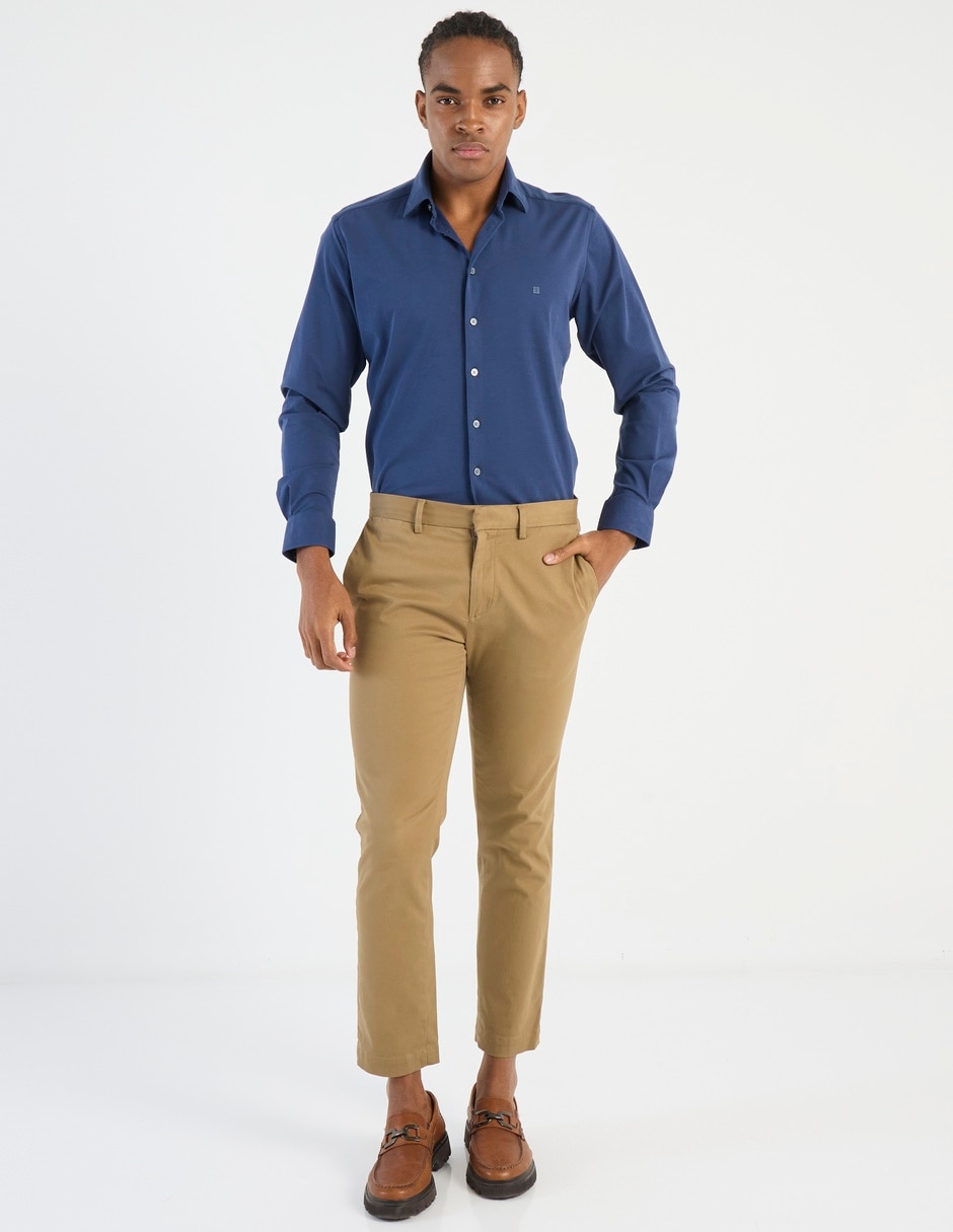 Camisa casual de algodón manga larga para hombre 6