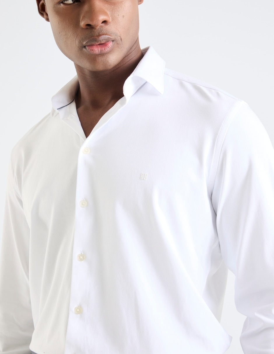 Camisa casual de algodón manga larga para hombre